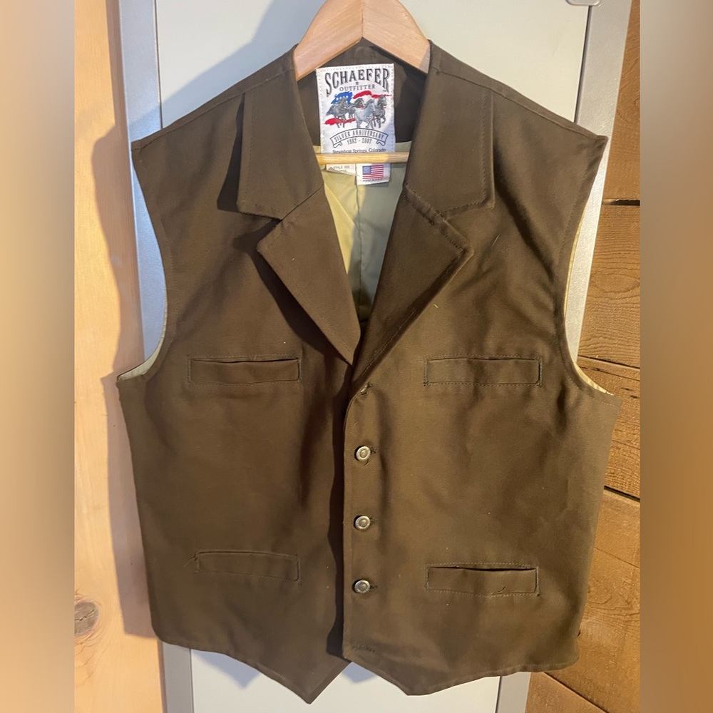 Brand new Schaefer vest. Never worn. Men’s Large